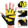 OZERO Men's Cycling Biker Gloves Fingerless Gym gloves Breathable MTB Accesories Motorcycle Sports Gloves Cycling Equipment - Yellow - XL