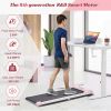 2 in 1 Under Desk Electric Treadmill 2.5HP, Remote Control, Display, Walking Jogging Running Machine Fitness Equipment for Home Gym Office - as Pic