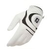 Men's White Golf Gloves; PU Wear-resistant Breathable Gloves For Left & Right Hands; Sports Clothing & Equipment - Right Hand Size 25