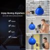 Home Gym 21 Inch Water Punching Bag with Adjustable Metal Chain - Blue - Exercise & Fitness