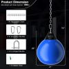 Home Gym 21 Inch Water Punching Bag with Adjustable Metal Chain - Blue - Exercise & Fitness