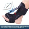 1pc Adjustable Foot Inversion Corrector; Plantar Fascia Foot Support Stabilizer; Night Splint Pain Relief - Black