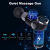 High Frequency Massage Gun Mini LCD 32 Speeds Fascia Gun Muscle Massager Relaxation Body Relax Fitness - grey