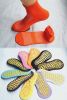 4 Pairs Adult Non-Skid Socks for Yoga Pilates Ballet Mens and Womens Comfy Slipper Socks - Default