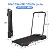 FYC Under Desk Treadmill - 2 in 1 Folding Treadmill for Home 3.5 HP, Installation-Free Foldable Treadmill Compact Electric Running Machine, Remote Con