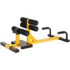 Home Gym 3-in-1 Sissy Squat Ab Workout  Sit-up Machine - Black & Yellow - Exercise & Fitness