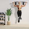 Hard Rock Health Wall Mounted Multi-Grip Pull Up Bar with Foam Handgrips - black