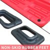 Adjustable Workout Aerobic Stepper in Fitness & Exercise Step Platform Trainer Red Black with 2 Risers - as Pic