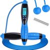 1pc Jump Rope With Digital Calorie Counter And Time Setting; Skipping Rope For Women Men Adults Kids Working Out Exercises Fitness Training - Black Co