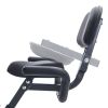 Folding Exercise Bike, Fitness Upright and Recumbent X-Bike with 16-Level Adjustable Resistance, Arm Bands and Backrest - as Pic