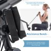 Folding Exercise Bike, Fitness Upright and Recumbent X-Bike with 16-Level Adjustable Resistance, Arm Bands and Backrest - as Pic