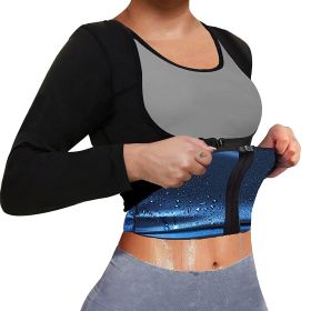 Sauna Suit For Women; Long Sleeve Sweat Suit Waist Trainer (Order A Size Up) (size: XL)