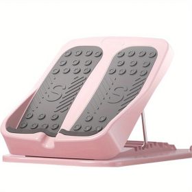 1pc Foldable 9-Level Adjustable Inclined Plate Pedal Leg Stretcher for Tightening Calf and Leg Muscles - Improve Flexibility and Mobility (Color: Pink)