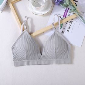 Women Yoga Sports Bras Triangle Cup Underwear Female Breathable Wrapped Tube Top Sexy Beauty Back Adjustable Sling Bra Vest (Color: Gray, size: Free Size)