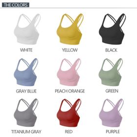 Nylon Top Women Bra Sexy Top Woman Breathable Underwear Women Fitness Yoga Sports Bra For Women Gym 22 Colors (Color: 9 Pairs, size: S)