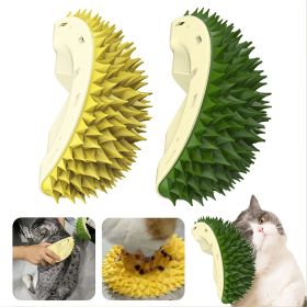 Durian Cat Brush, Dog Cat Self Groomer (Color: Green)