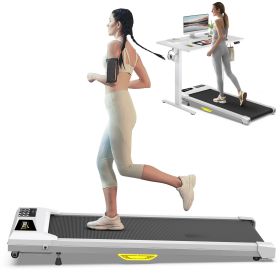 Under Desk Treadmill with Incline, Walking Pad for Home/Office, Portable Walking Treadmill 2.5HP (Color: as Pic)