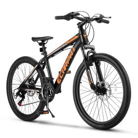 A24299 24 inch Mountain Bike Bicycle for Adults Aluminium Frame Bike Shimano 21-Speed with Disc Brake (Color: as Pic)