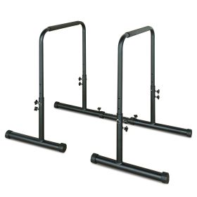 Power Tower Dip Station Pull Up Bar Stand Adjustable Height Heavy Duty Multi-Function Fitness Training Equipment (Color: as Pic)