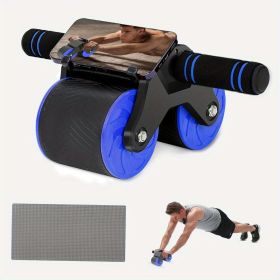 Smart Timing Abdominal Exercise Machine, Home Fitness Core Workout Trainer for Home, Gym and Office gift (Color: blue-black)